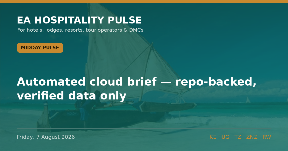 Midday Pulse — Friday, 7 August 2026